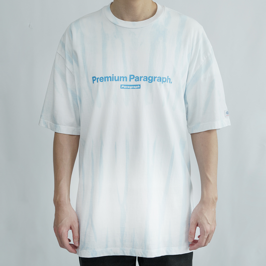 韓國品牌 Paragraph 暈染 短袖T恤 (藍底藍字）